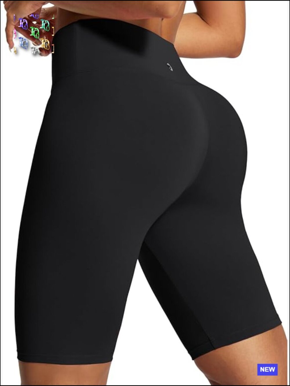 Biker Shorts High Waist 8" Workout Shorts with Inner Pocket Yoga Spandex Gym